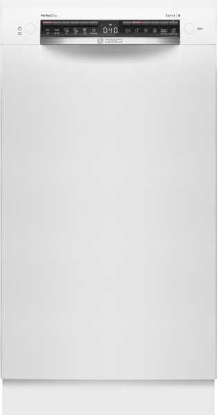 Bosch SPU6ZMW02S Serija 6, Indaplovė, montuojama iš apačios, 45 cm, Balta