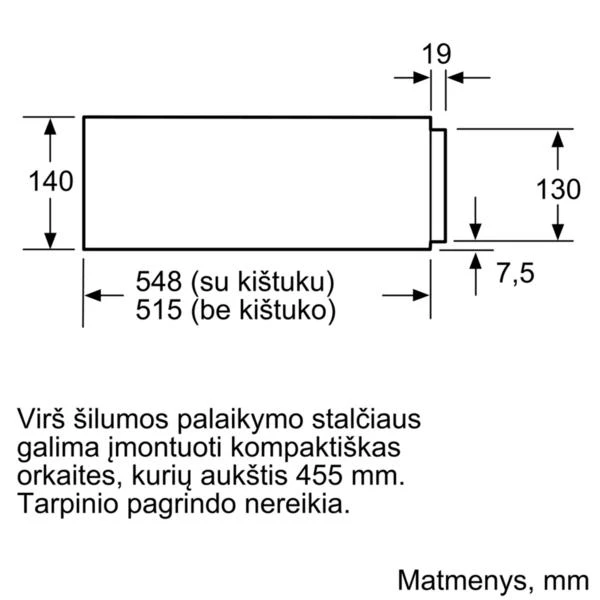 Bosch BIC830NC0 techninis montavimo brėžinys