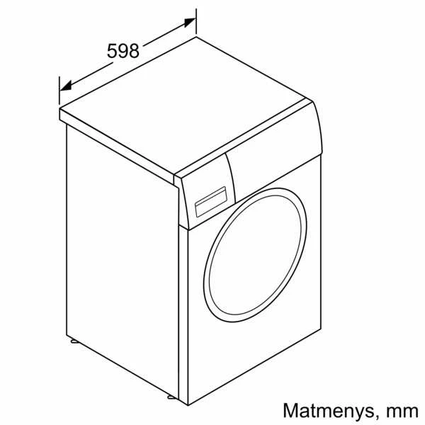 Skalbimo mašina Bosch WGE03200SN Serija 2, Skalbyklė, pakraunama iš priekio, 8kg, maks. 1200 aps./min.