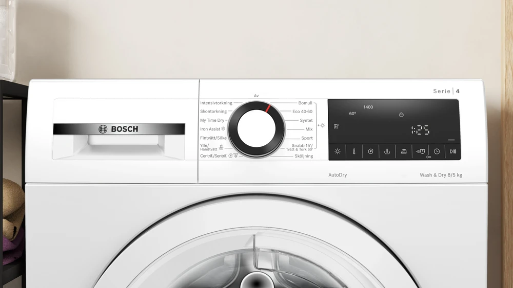 Skalbimo mašina Skalbyklė-džiovyklė Bosch WNA134L0SN , 8/5kg.
