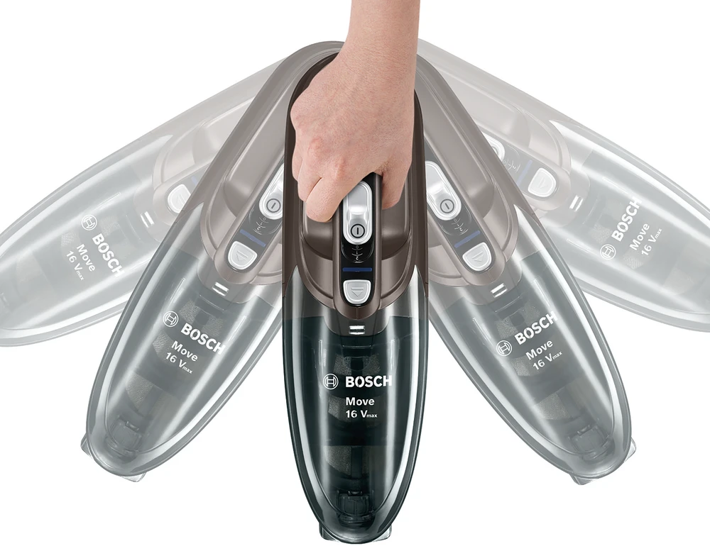 Įkraunamasis dulkių siurblys Bosch BHN16L Move Lithium 16Vmax, Pilkos spalvos