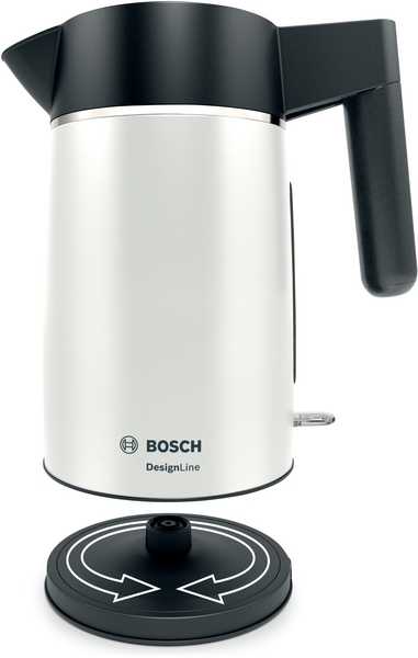 Virdulys Bosch TWK5P471 DesignLine, Sidabro spalvos, 1,7 L