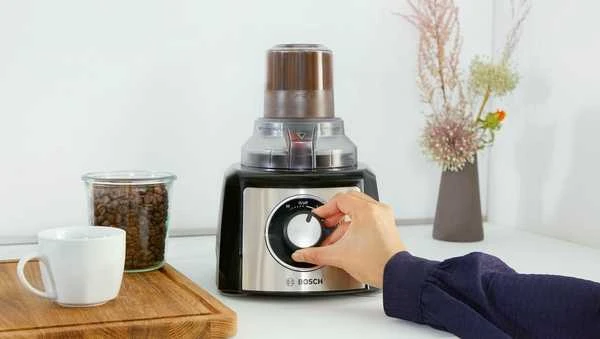 Virtuvinis kombainas Bosch Food processor MultiTalent 3 Plus 900 W, Juoda, šiaušto nerūdijančio plieno
