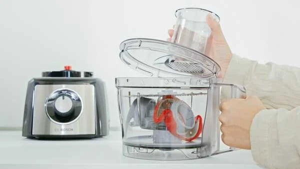 Virtuvinis kombainas Bosch Food processor MultiTalent 3 Plus 900 W, Juoda, šiaušto nerūdijančio plieno