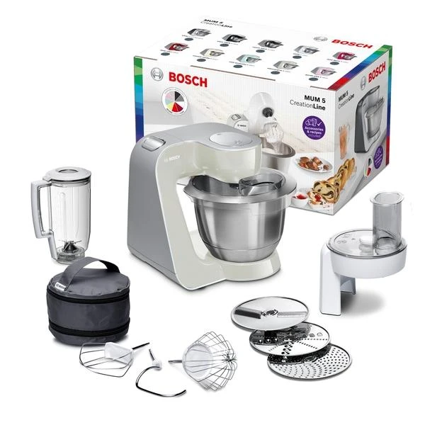 MUM5 MUM58L20 Virtuvinis kombainas Bosch , pilkas, sidabrinis