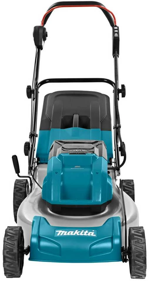 Makita akumuliatorinė vejapjovė DLM460Z 2x18 V, 46 cm, 3 viename (pjovimas / surinkimas / mulčiavimas), plieno korpusas, be akumuliatoriaus ir kroviklio