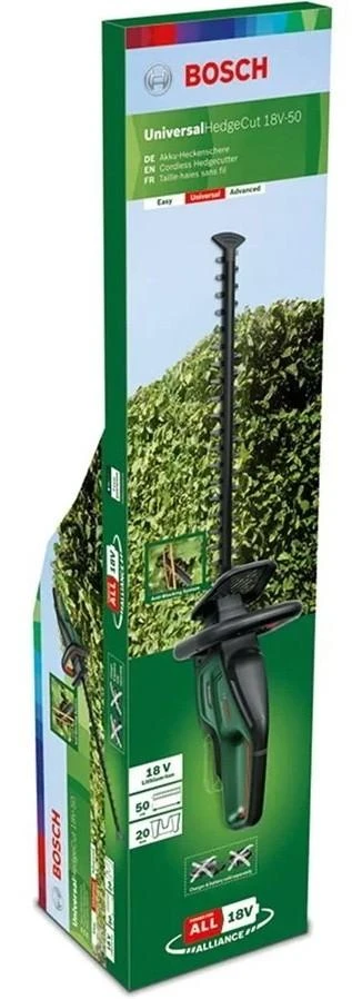 Akumuliatorinės gyvatvorių žirklės Bosch Universal HedgeCut 18-50, be akumuliatoriaus ir kroviklio