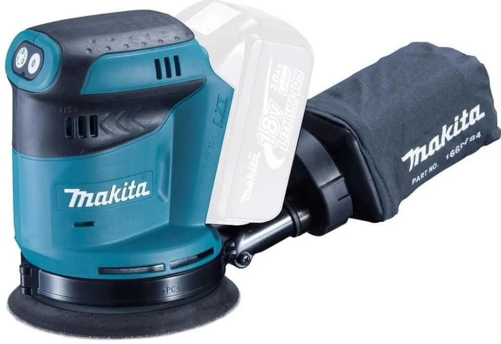 Makita DBO180Z Akumuliatorinis ekscentrinis šlifuoklis 18V, 125mm, Be akumuliatorių ir kroviklio!