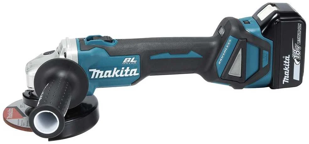 Makita DGA511Z Akumuliatorinis kampinis šlifuoklis, greičio reguliavimas 3000-8500min-1, 18V, ø125mm, komplektuojama be akumuliatorių ir kroviklio!