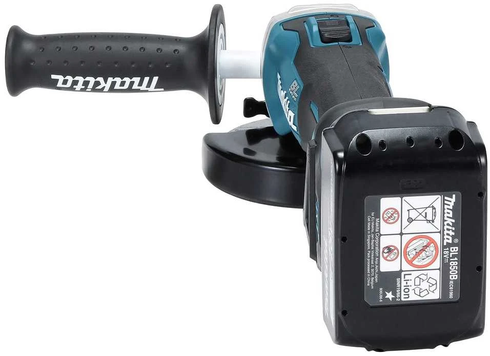Makita DGA511Z Akumuliatorinis kampinis šlifuoklis, greičio reguliavimas 3000-8500min-1, 18V, ø125mm, komplektuojama be akumuliatorių ir kroviklio!