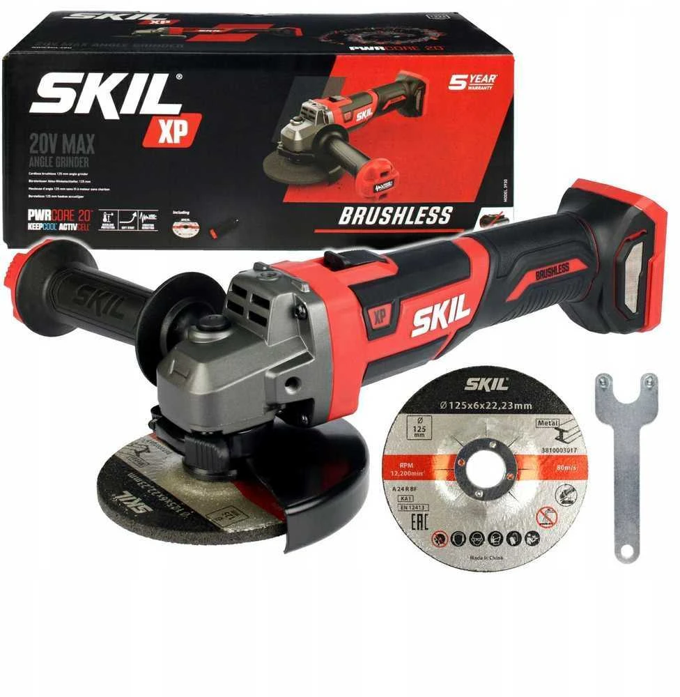Skil 3930 CB šlifuoklio komplektas su disku ir raktu