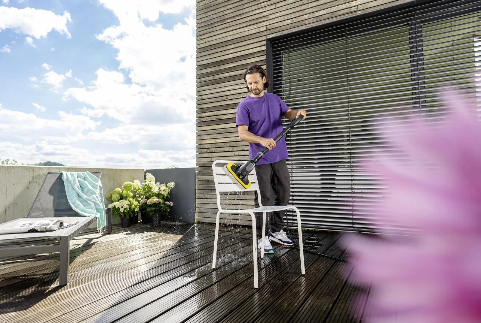 Karcher WB 7 Plus besisukantis plovimo šepetys naudojamas