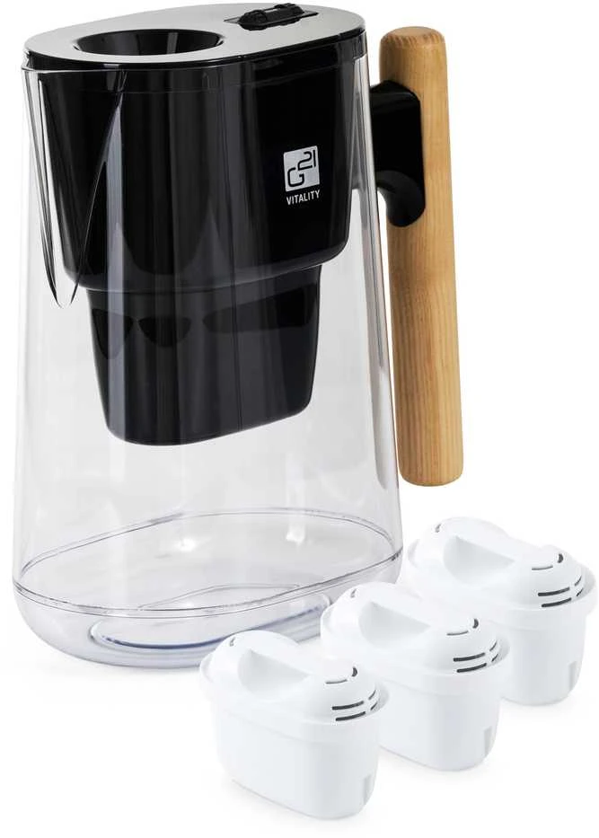 Ąsotis su vandens filtru G21, 60022501, 2,5 L, Juodas