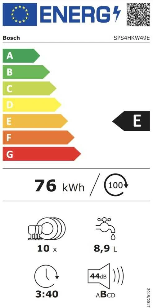 Balta stacionari Indaplovė Bosch SPS4HKW49E