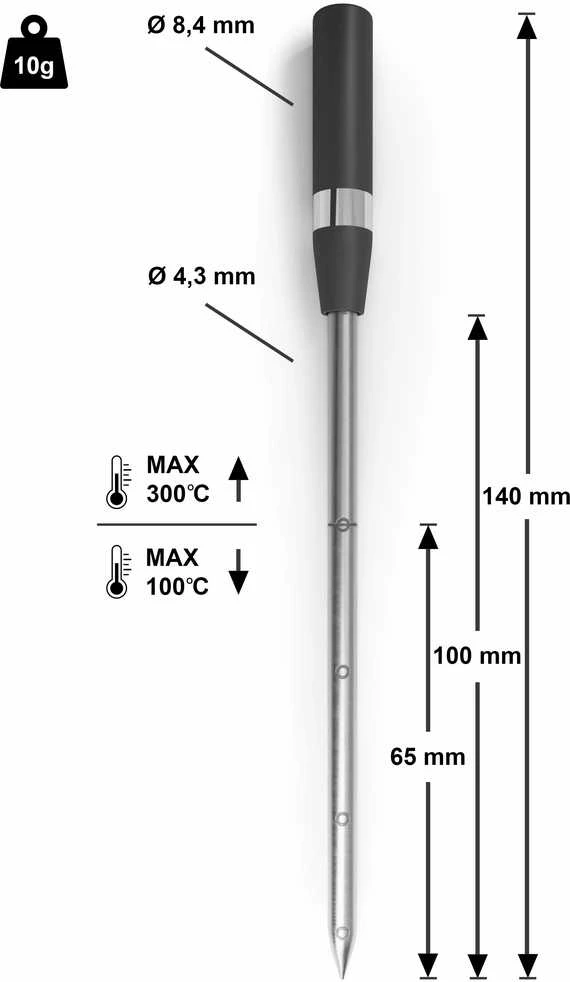 Bosch HEZ32WA00 Belaidis mėsos jutiklis, 150 x 19 x 52 mm, tinka indaplovei, Tinka orkaitės vežimėliui