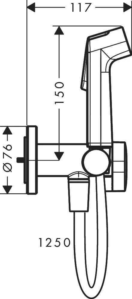 Bidė dušelio komplektas Hansgrohe 29232340