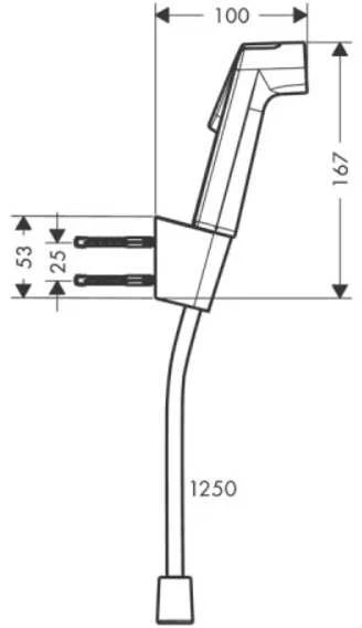 Bidė dušelis Hansgrohe 29238700, matinė balta