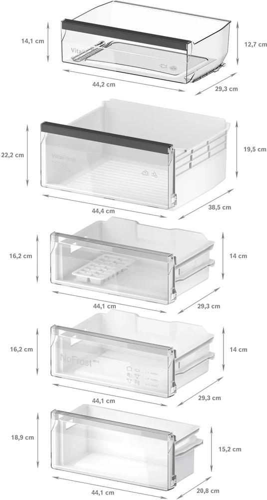 Bosch Serija 4 Įmontuojamasis šaldytuvas-šaldiklis su šaldiklio skyriumi apačioje 193.5 x 55.8 cm, KIN96SFD0