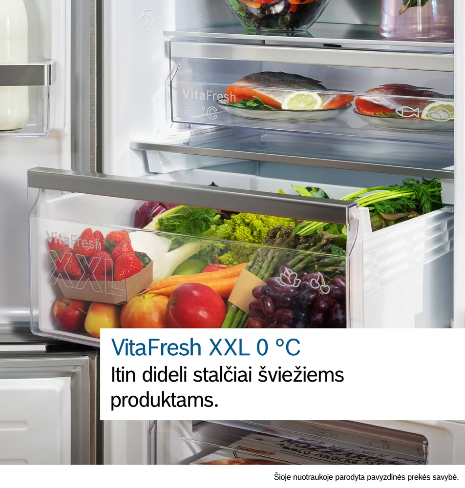 Bosch Serija 4 Įmontuojamasis šaldytuvas-šaldiklis su šaldiklio skyriumi apačioje 193.5 x 55.8 cm, KIN96SFD0