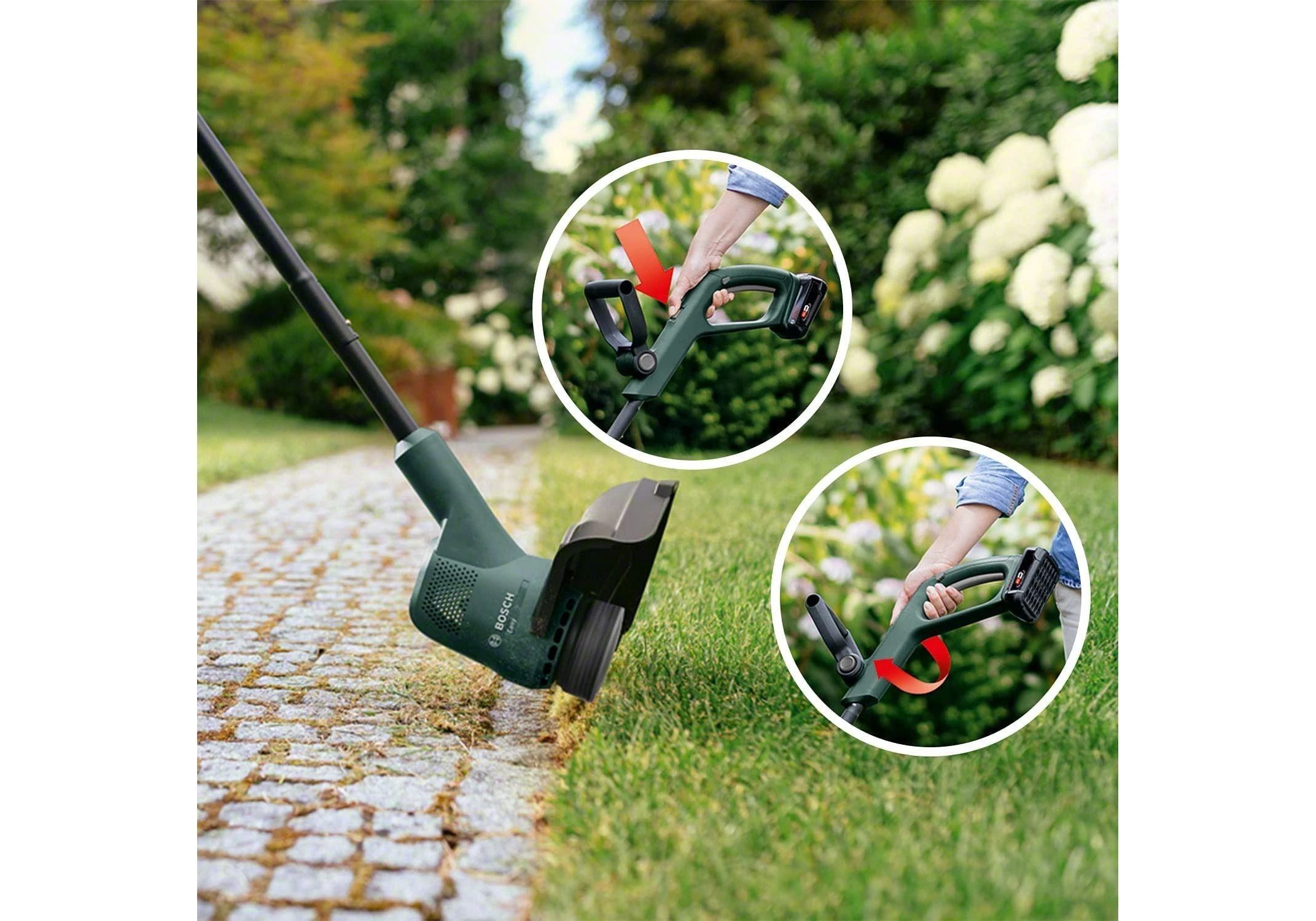 Bosch akumuliatorinė žoliapjovė EasyGrassCut 18V-230(1x2Ah) aprašymas - Prekės nuotrauka