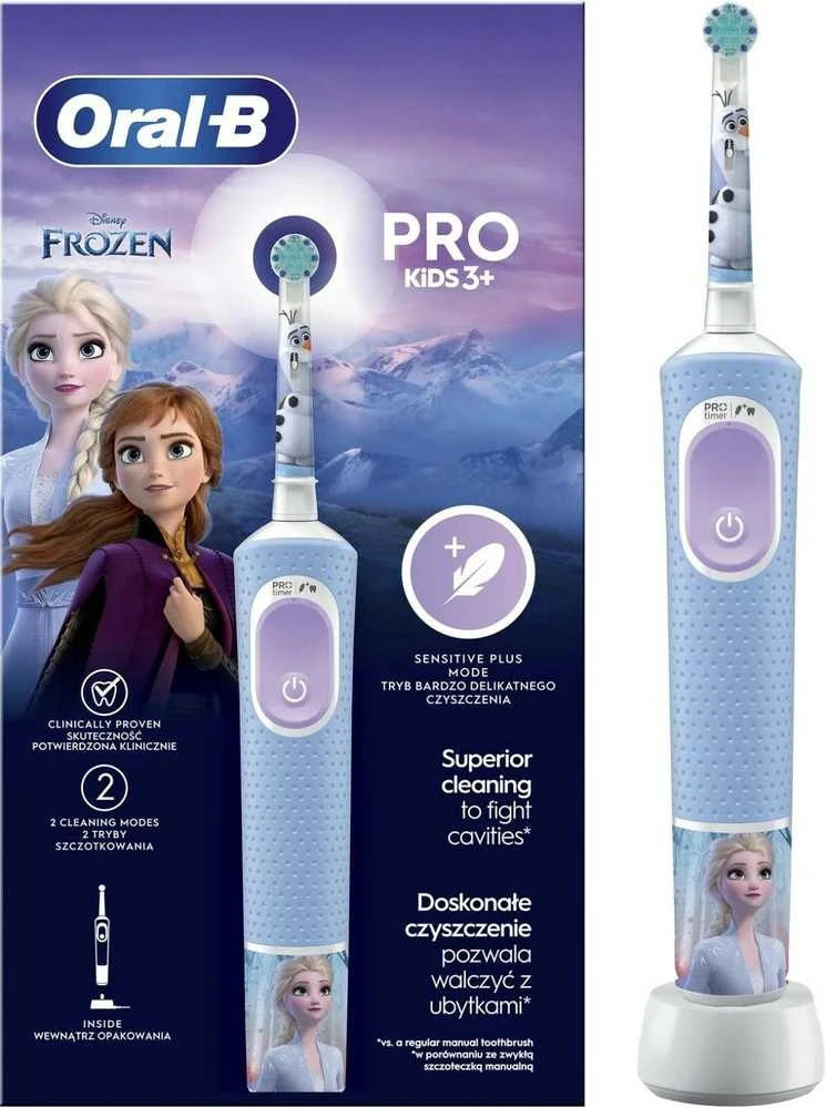 Braun D103.413.2K Vitality PRO Kids Elektrinis Dantų Šepetėlis 3+ Frozen