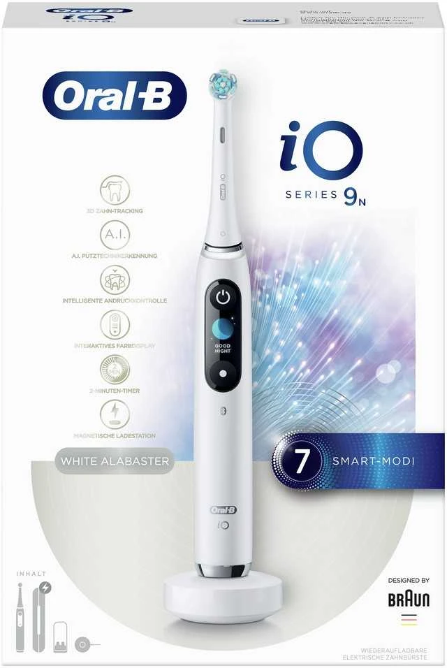 ORAL-B iO Series 9N Elektrinis dantų šepetėlis, baltos spalvos