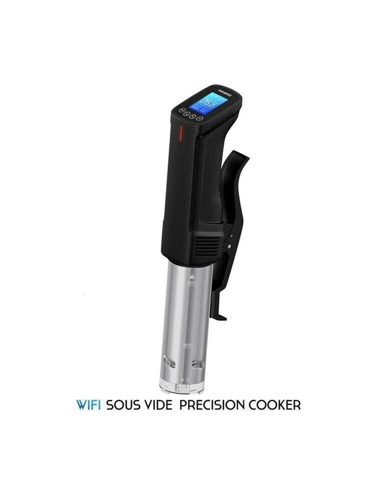 Inkbird ISV-100W sous vide cirkuliatorius su ekranu