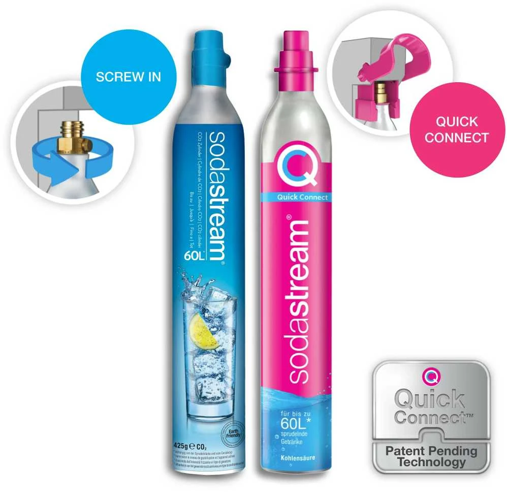 SodaStream prisukamas CO2 angliarūgštės cilindras, 60l, mėlynas