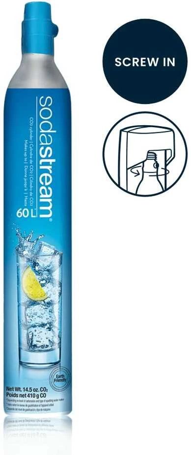 SodaStream prisukamas CO2 angliarūgštės cilindras, 60l, mėlynas