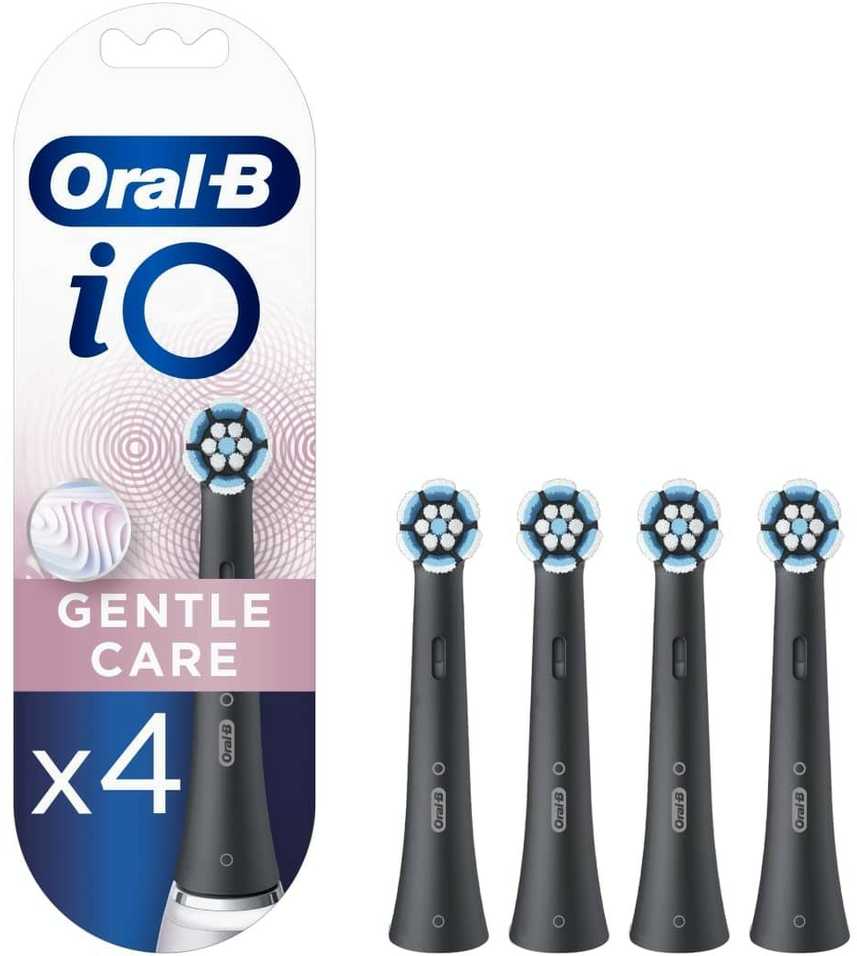 Dantų šepetėlis Braun SB-4 Oral-B iO Gentle Care Juodas keičiamos dantų šepetėlio galvutės 4 vnt.