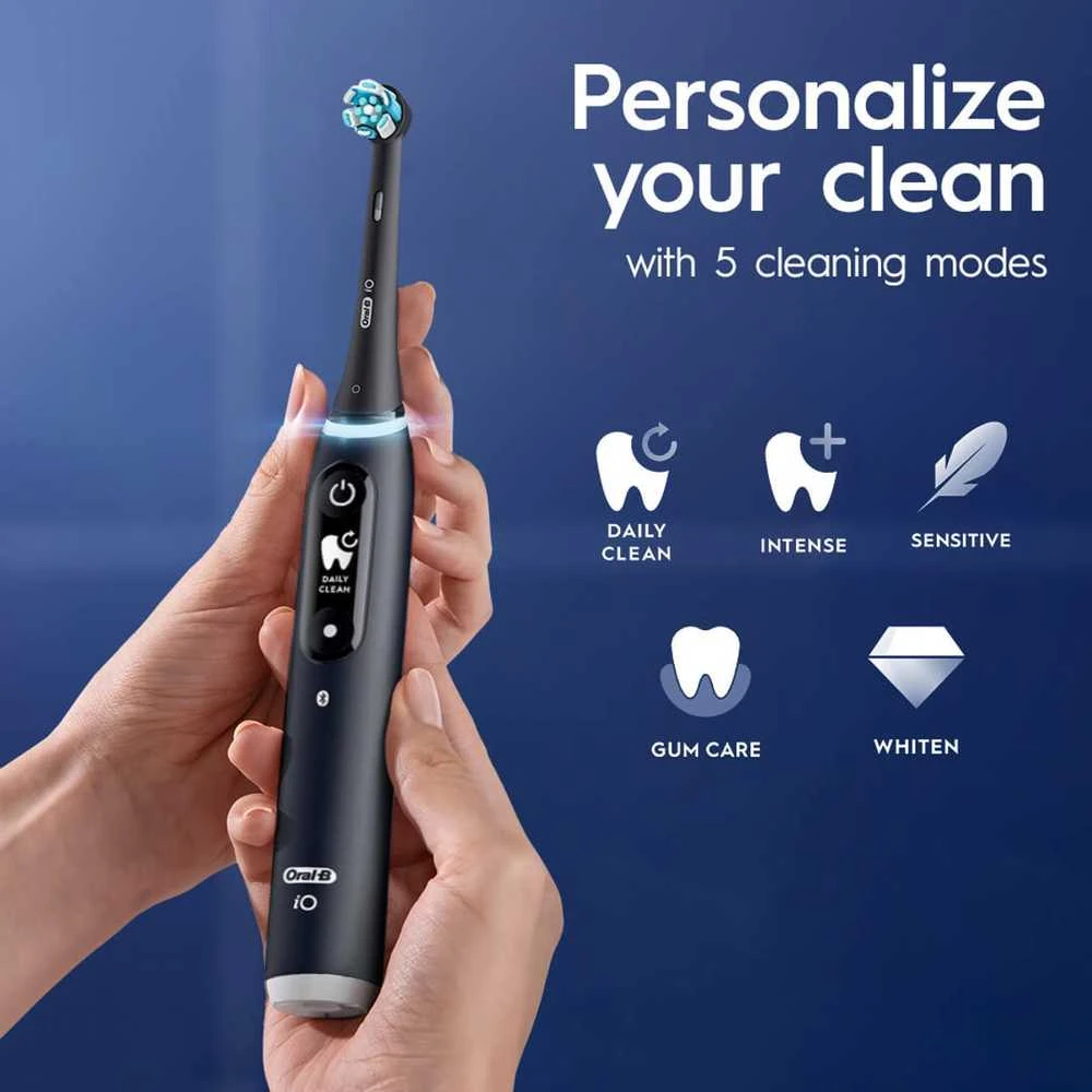 Oral-B Elektrinis dantų šepetėlis | iO6s | Įkraunamas | Suaugusiems | Šepetėlių skaičius galvutės įeina 1 | Number of teeth brushing modes 5 | Juodas Lava
