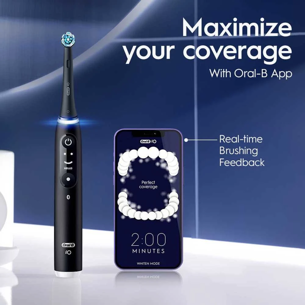 Oral-B Elektrinis dantų šepetėlis | iO6s | Įkraunamas | Suaugusiems | Šepetėlių skaičius galvutės įeina 1 | Number of teeth brushing modes 5 | Juodas Lava