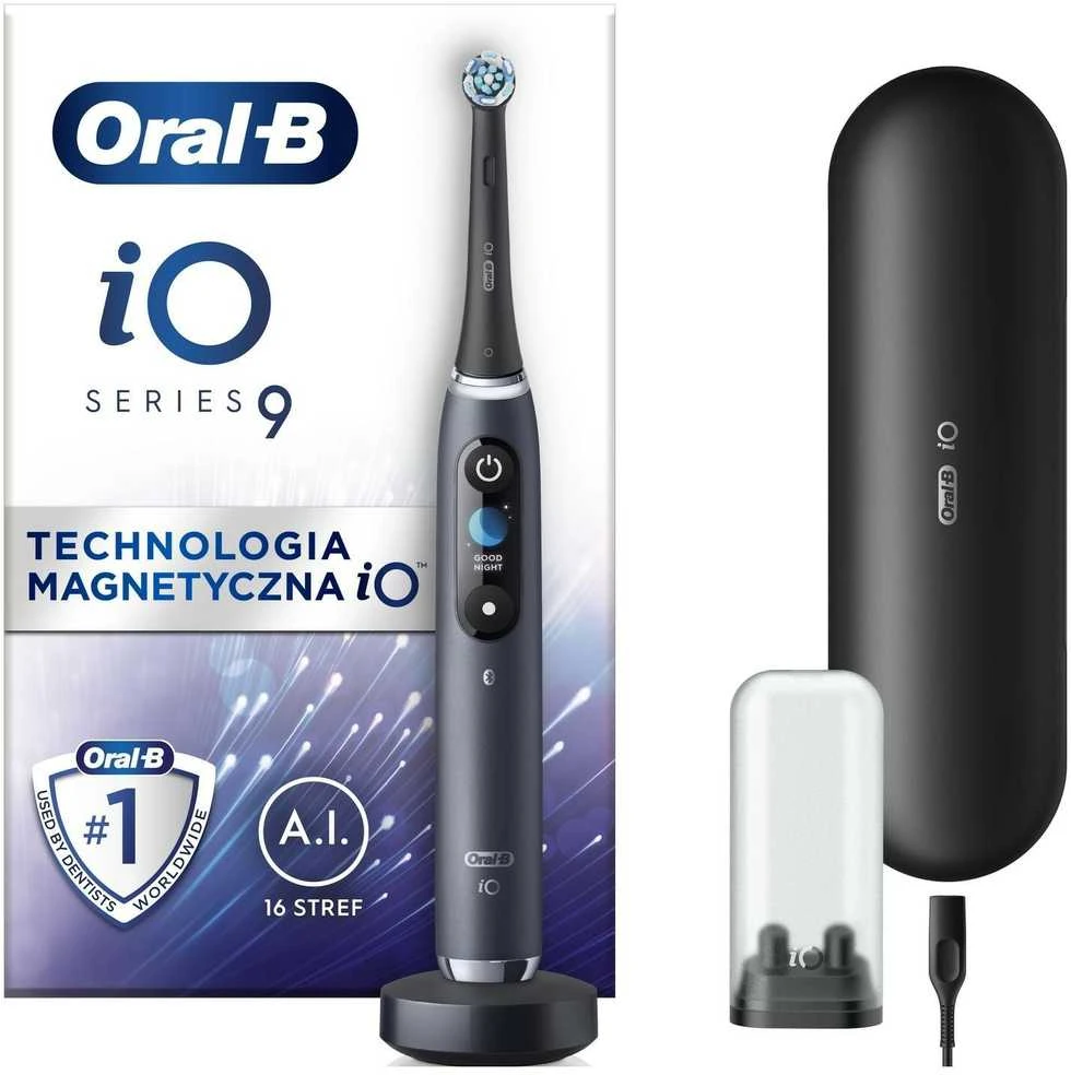 ORAL-B iO Series 9 Elektrinis dantų šepetėlis, juodos spalvos