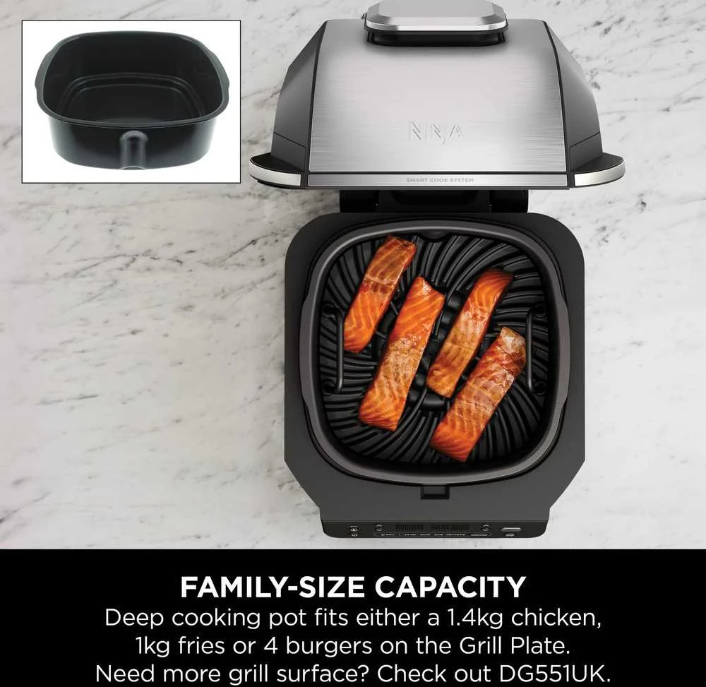 Daugiafunkcinis puodas Ninja 5-in-1 Grill & Air Fryer EG351EU