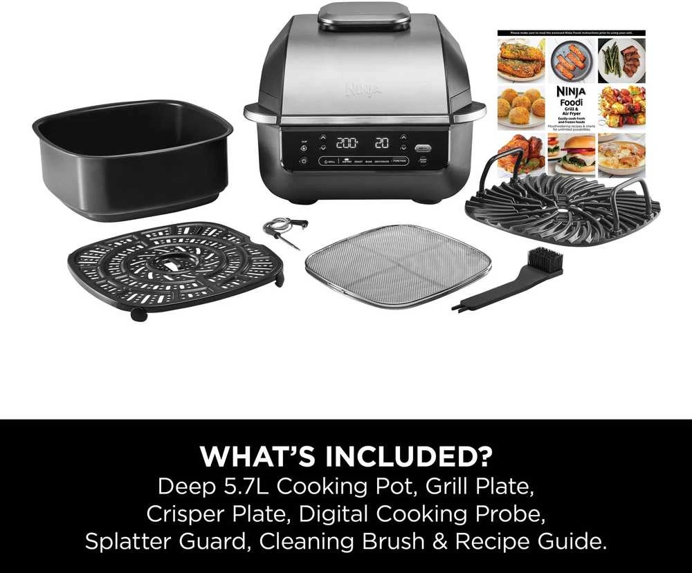 Daugiafunkcinis puodas Ninja 5-in-1 Grill & Air Fryer EG351EU