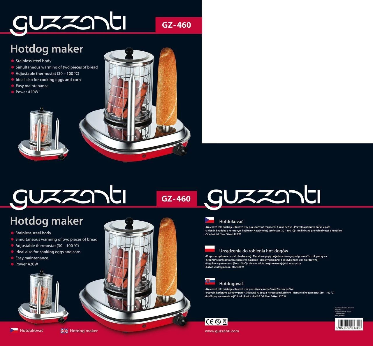 Dešrainių gaminimo aparatas Guzzanti GZ-460