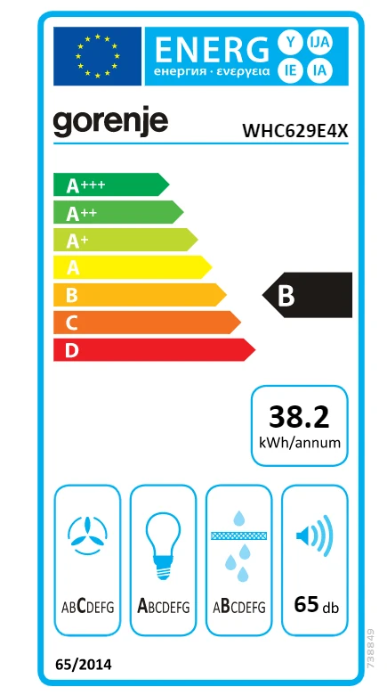 Gartraukis Gorenje WHC629E4X aprašymas - Prekės nuotrauka