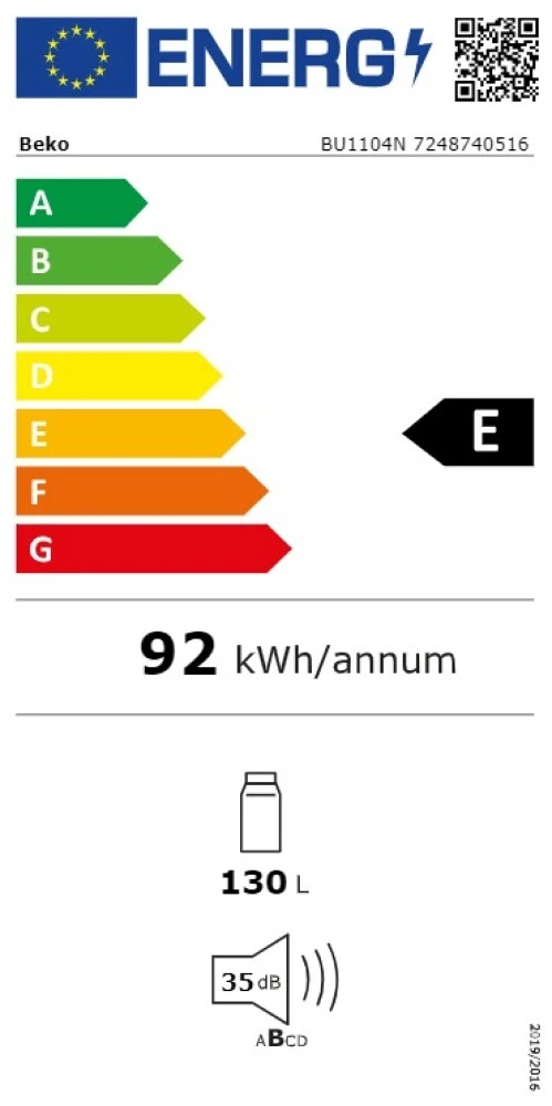 Šaldytuvas BEKO BU1104N aprašymas - Prekės nuotrauka