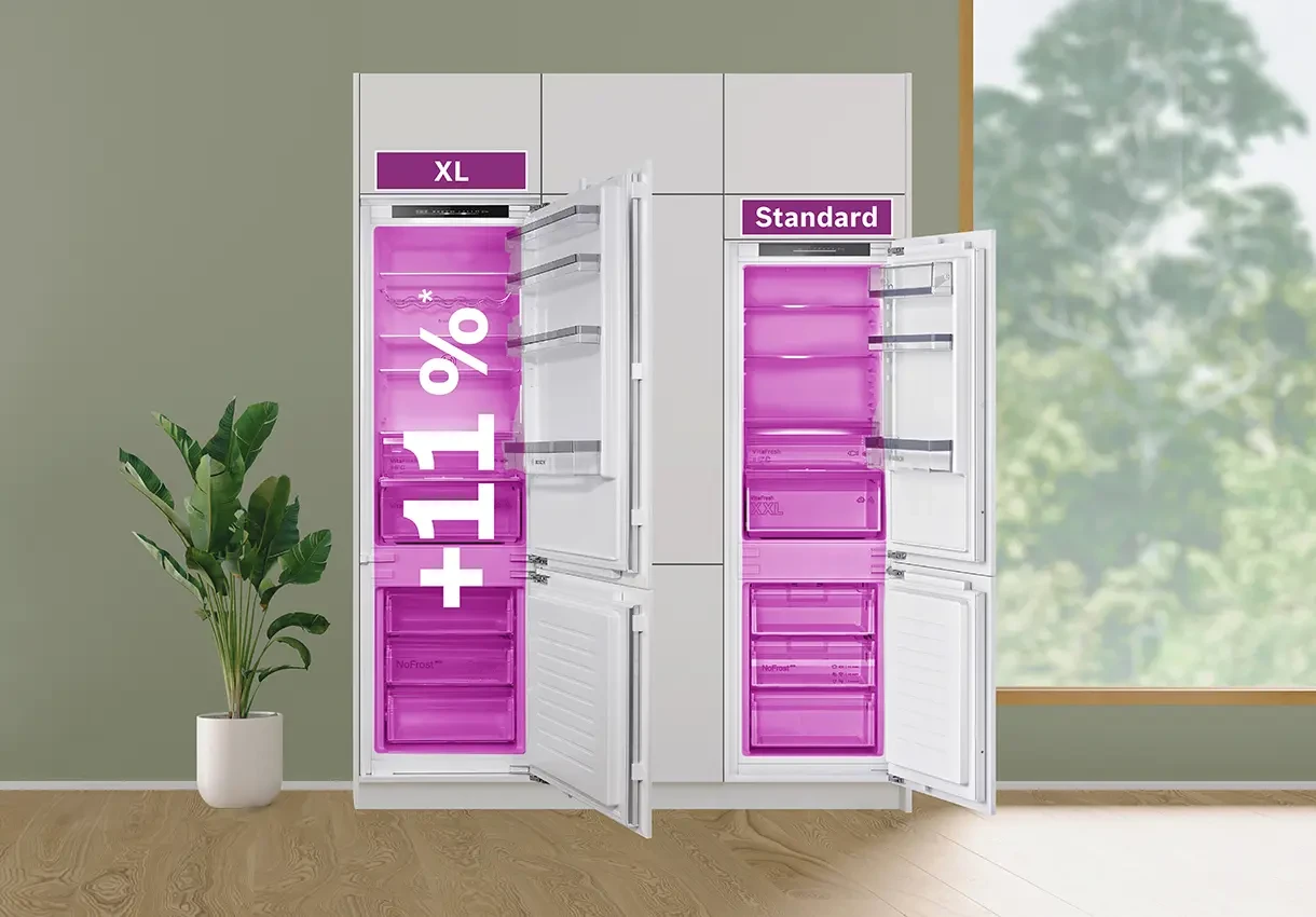 Bosch Serija 4 Įmontuojamasis šaldytuvas-šaldiklis su šaldiklio skyriumi apačioje 193.5 x 55.8 cm, KIN96SFD0 aprašymas - Prekės nuotrauka