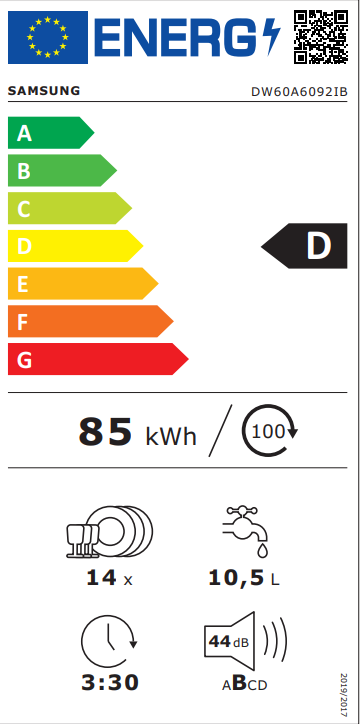 Indaplovė Samsung DW60A6092IB aprašymas - Prekės nuotrauka