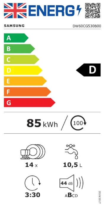 Indaplovė Samsung DW60CG530B00 aprašymas - Prekės nuotrauka