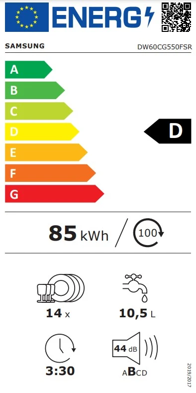 Indaplovė Samsung DW60CG550FSR aprašymas - Prekės nuotrauka