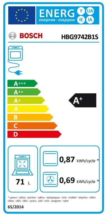 Orkaitė Bosch HBG9742B1S aprašymas - Prekės nuotrauka