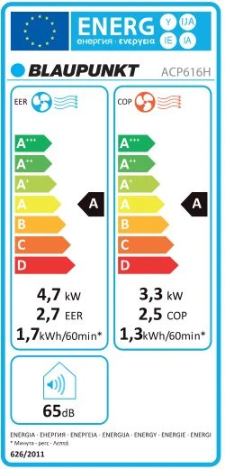 Oro kondicionierius Blaupunkt ACP616H aprašymas - Prekės nuotrauka