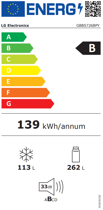 Šaldytuvas LG GBBS726BPY aprašymas - Prekės nuotrauka