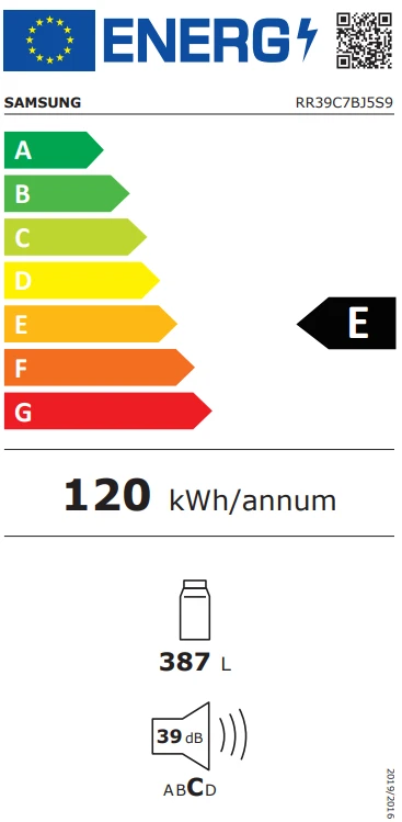 Šaldytuvas Samsung AI, RR39C7BJ5S9/EF aprašymas - Prekės nuotrauka
