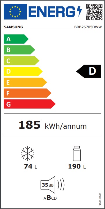Šaldytuvas SAMSUNG BRB26705DWW aprašymas - Prekės nuotrauka