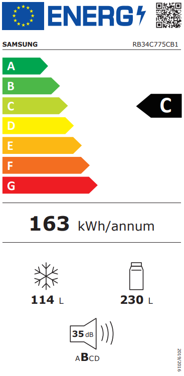 Šaldytuvas Samsung Grand + RB34C775CB1 aprašymas - Prekės nuotrauka