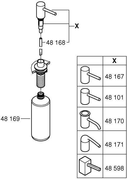 Grohe Dozatorius muilo 500ml juoda matinė spalva