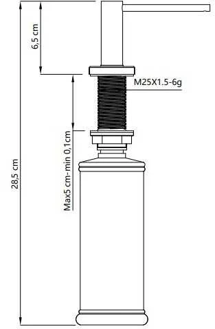 Dozatorius Quadron JUDY MFT004-PVDG, aukso